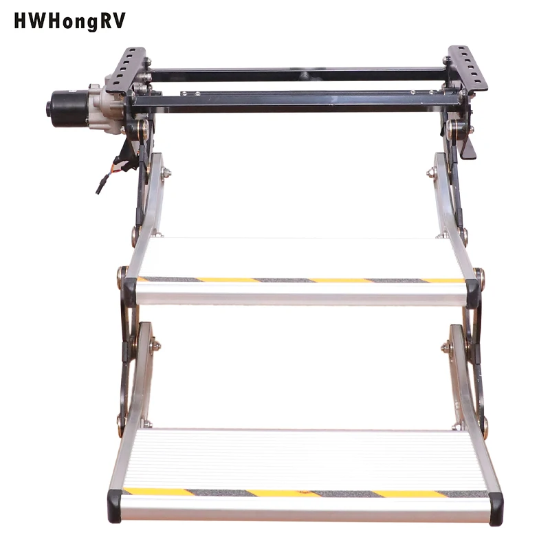 

Intelligent Library 12V Bus Electric Double Step Ladder For Vans Motorhome And Trailer Door Step Stair