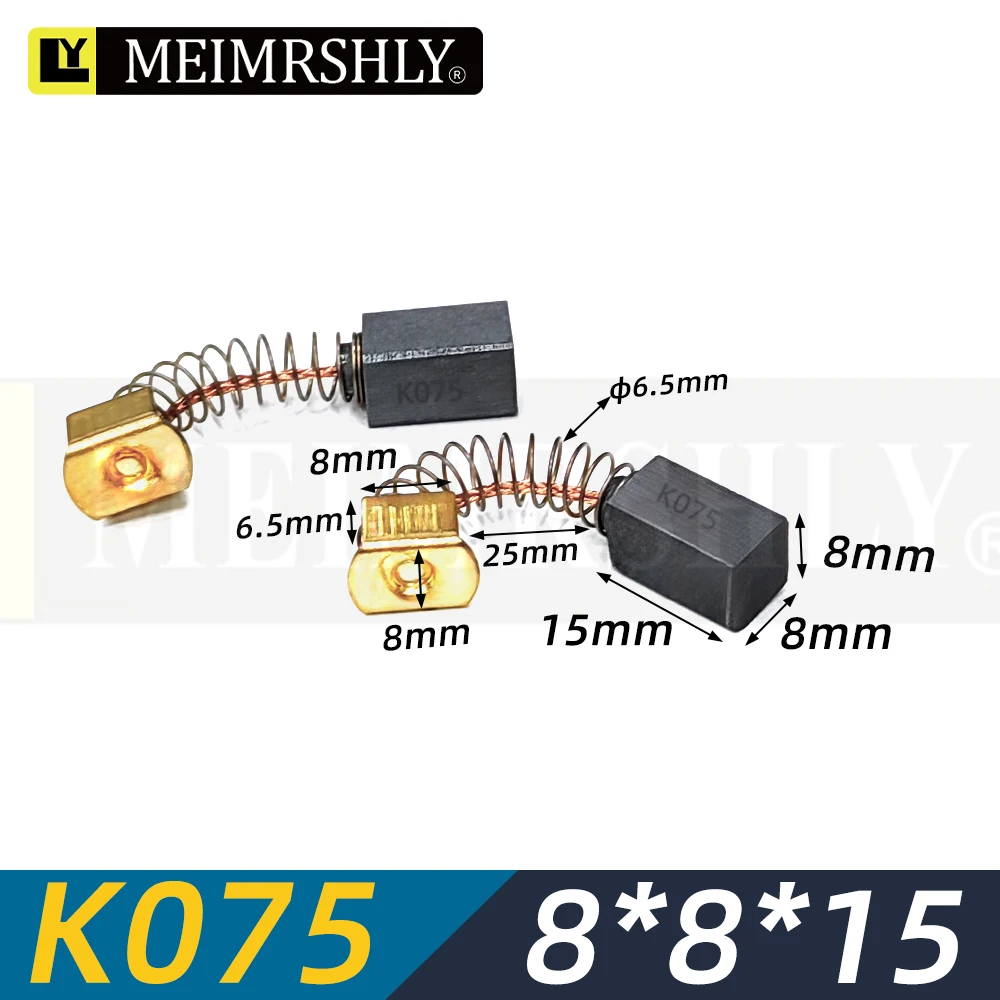 30Pcs MEIMRSHLY  K075 Welder Wire Feeder Carbon Brush 8*8*15/20/25/30mm