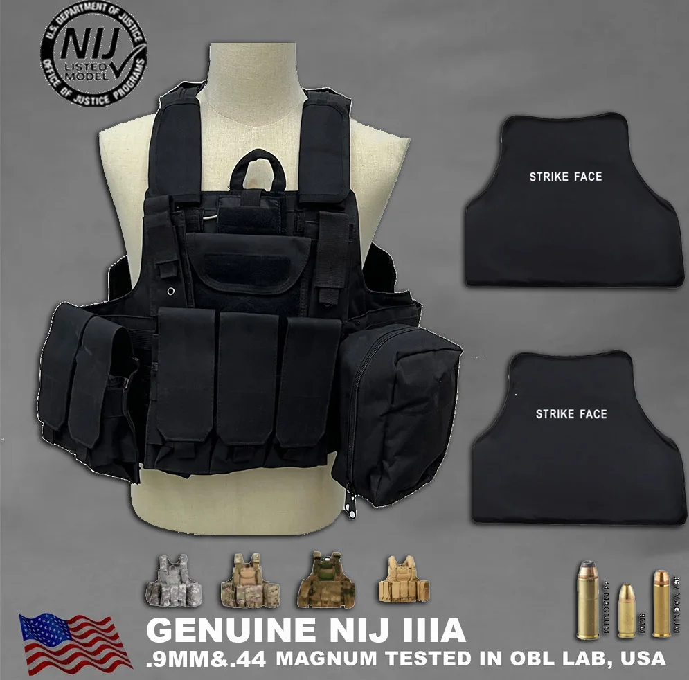 NIJ IIIA 9MM Hunting Carrier Tactical Outdoor Equipment Multi-functional Detachable Reconfigurable Training Military combat Vest