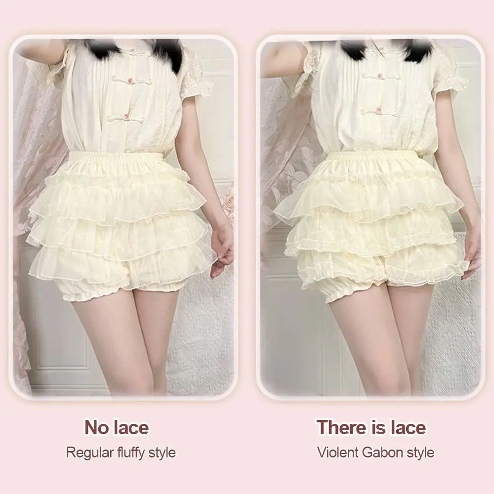 Fashion Summer Floral Safety Pants Lolita Luxurious Shorts Petticoat Underpants Cute Soft Pants Skirt Women Girls