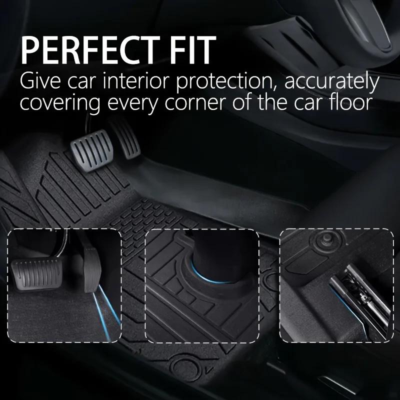 All-Weather Car Floor Mats Universal Fit - Non-Toxic Anti-Skid Durable Auto Mats for Teana 2019-2023