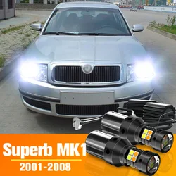 2pcs Dual Mode LED Turn Signal+Daytime Running Light DRL Accessories For Skoda Superb 1 MK1 2001-2008 2003 2004 2005 2006 2007
