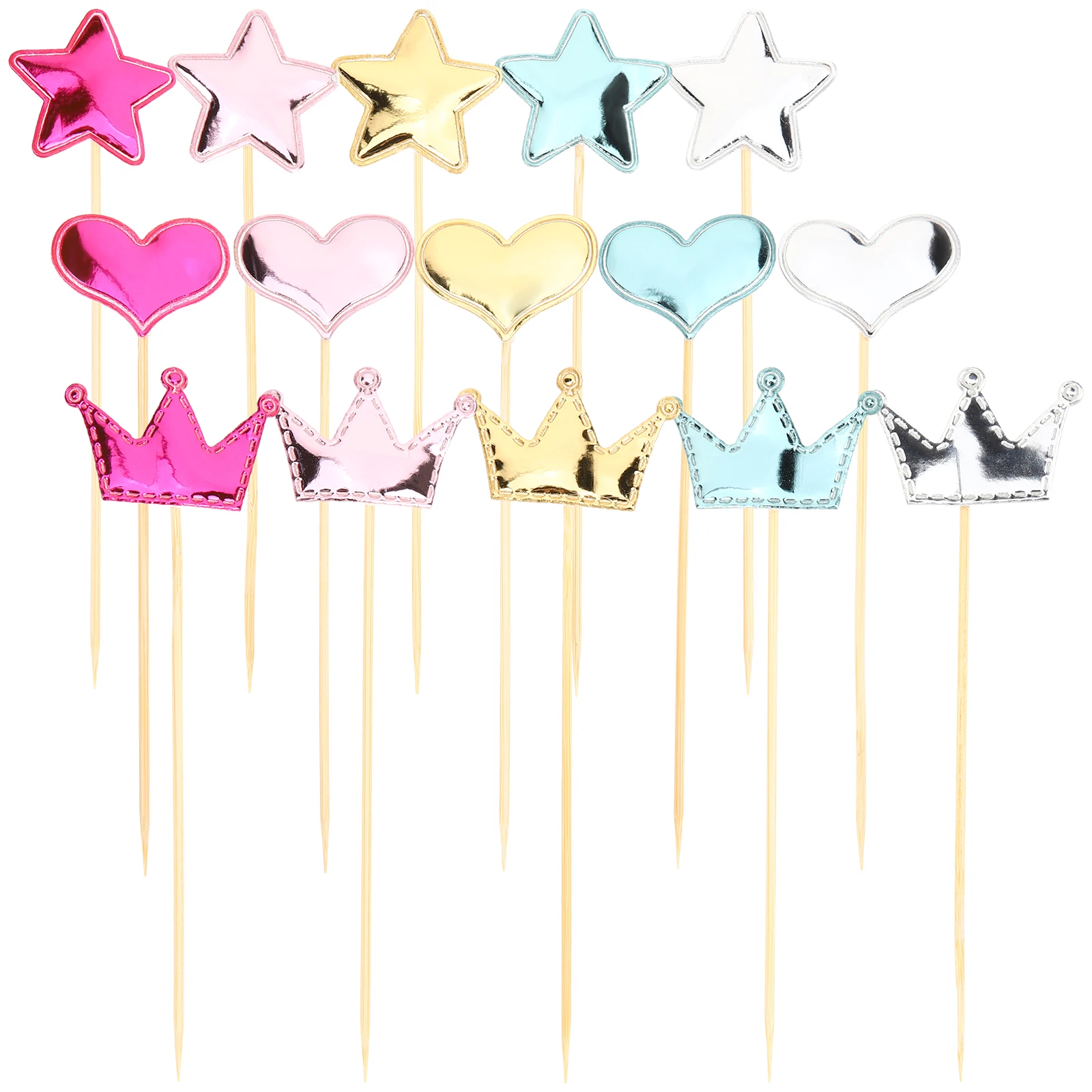 

Cupcake Toppers Decorative Fruit Heart Shaped Cake Dessert Bridal Shower Party Favors Valentine Birthday Donut Skewers Cocktail