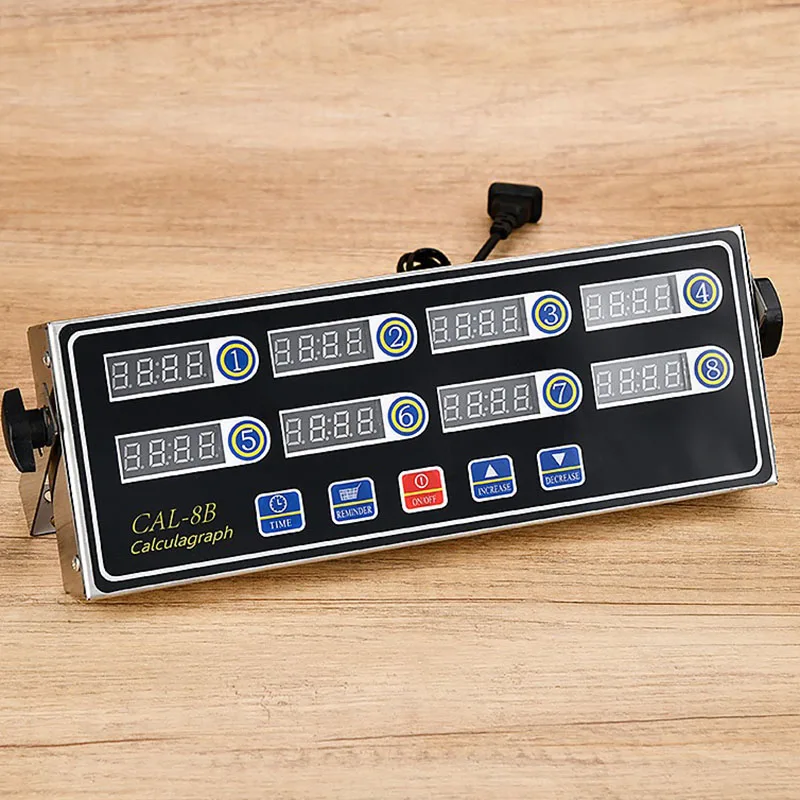 CAL-8B Portable Kitchen Eight-Channel Timer Reminder Countdown Timer Burger Fried Chicken Milk Tea Shop Baking Timer