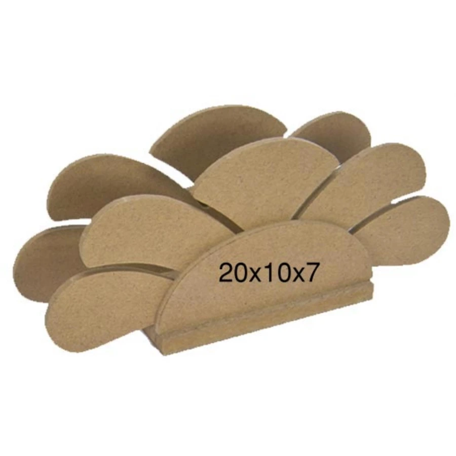 F795 Sectional Napkin Holder, Unpainted Raw Wood Mdf Napkin Holder