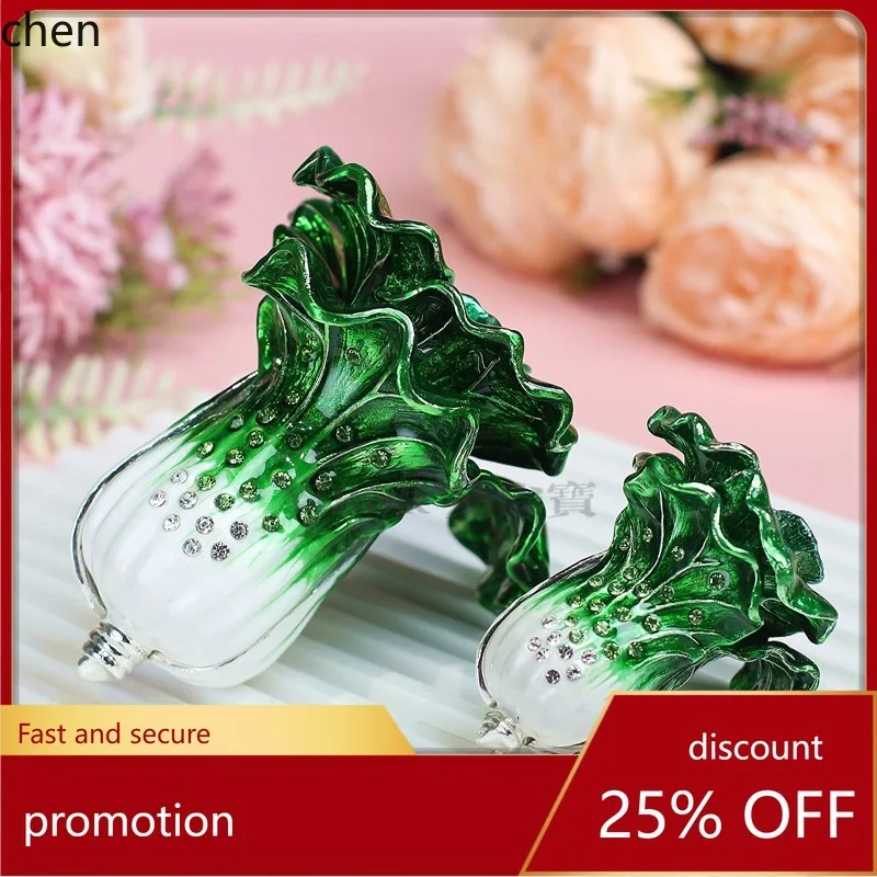 

H1 Metal Enamel Craft: Wealthy Cabbage Ornament, Creative Home Decor, Auspicious Window Decoration, Promotional Gift