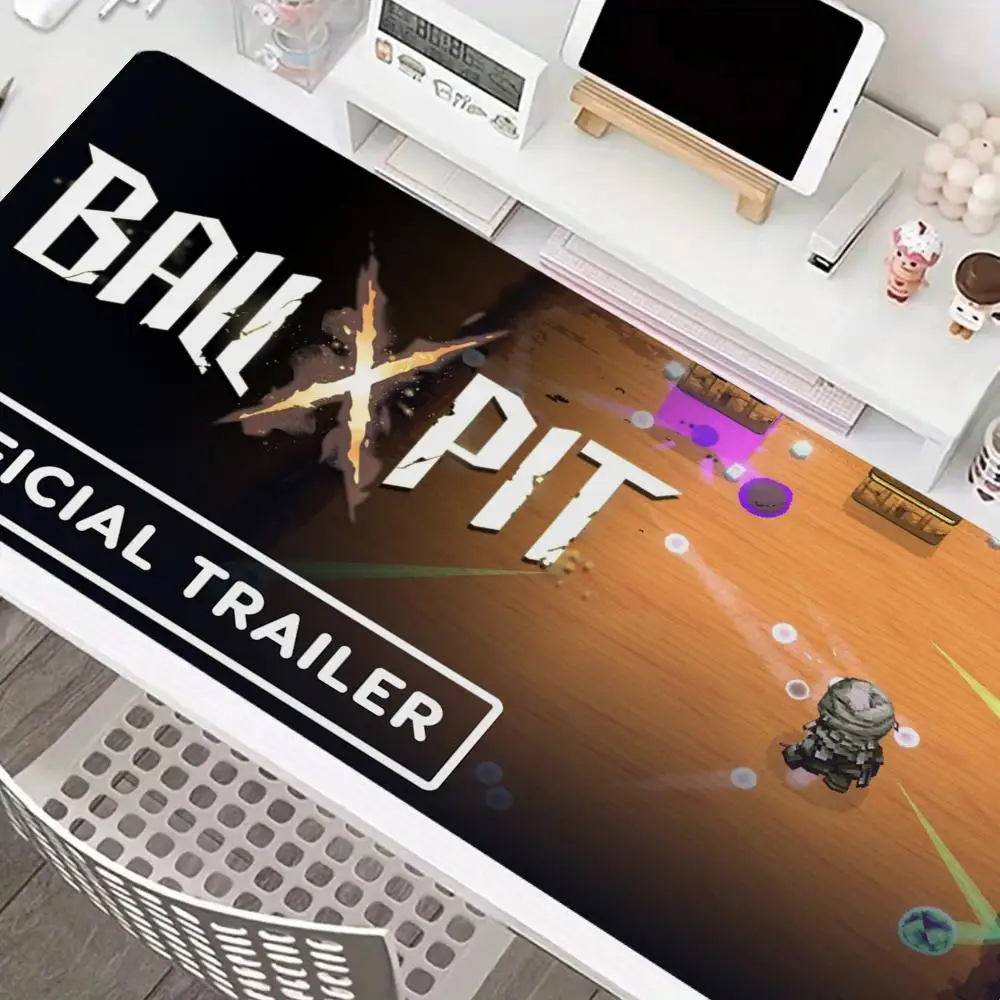 

B_BALL x P_PIT Удлиненный большой коврик для мыши с резиновой противоскользящей текстурой, подходит для ноутбуков, игр, клавиатур и ковриков для мыши