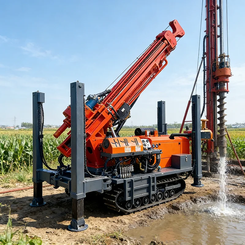 Hydraulic Crawler Pneumatic Water Well Drill Rig with Remote Control for Hazardous Area Drilling