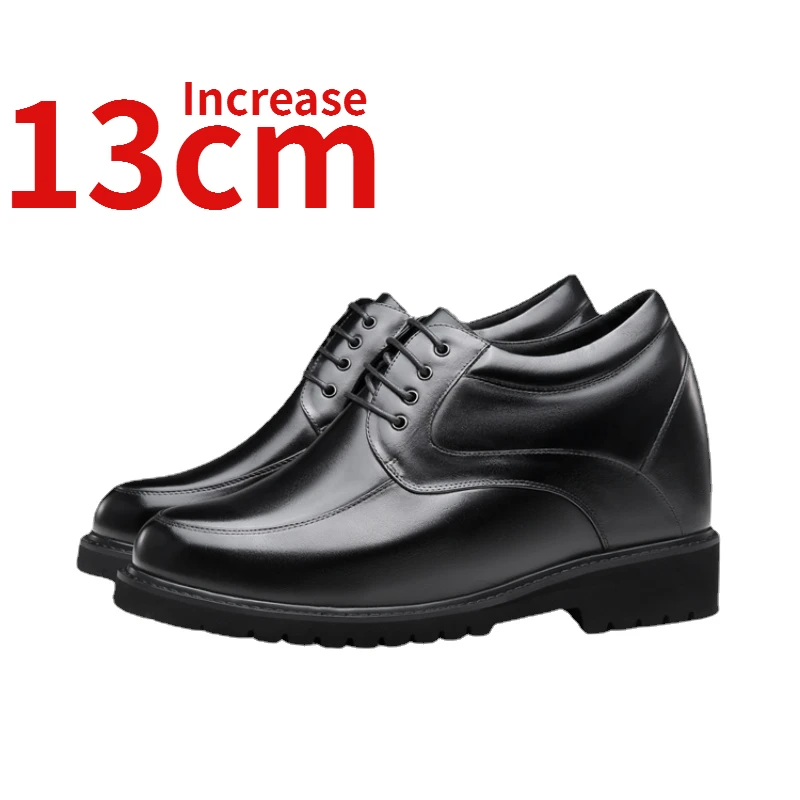 Invisible Heightening Shoes luxury Men Derby Shoes Increase 13cm Men\'s dress shoes Height Increasing Shoes Formal Elevated Shoes