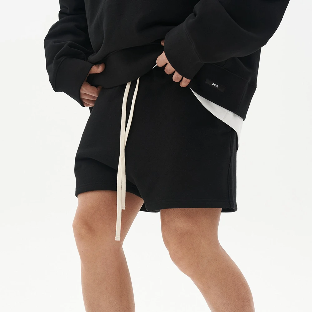 Herren 100% Reine Baumwolle Sportshorts für Alle Jahreszeiten Retro Lässige Stylische Streetwear Lose Athletische Shorts Mit Seitentaschen – Detail 5