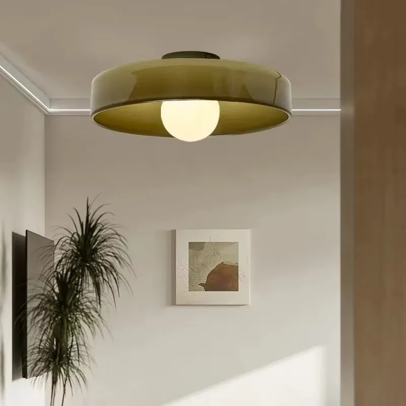 Multi Color Glass Ceiling Light Simple Retro 25/35cm Nordic LED G9 Bedroom Living Room Foyer Study Decorative Lighting Fixtures