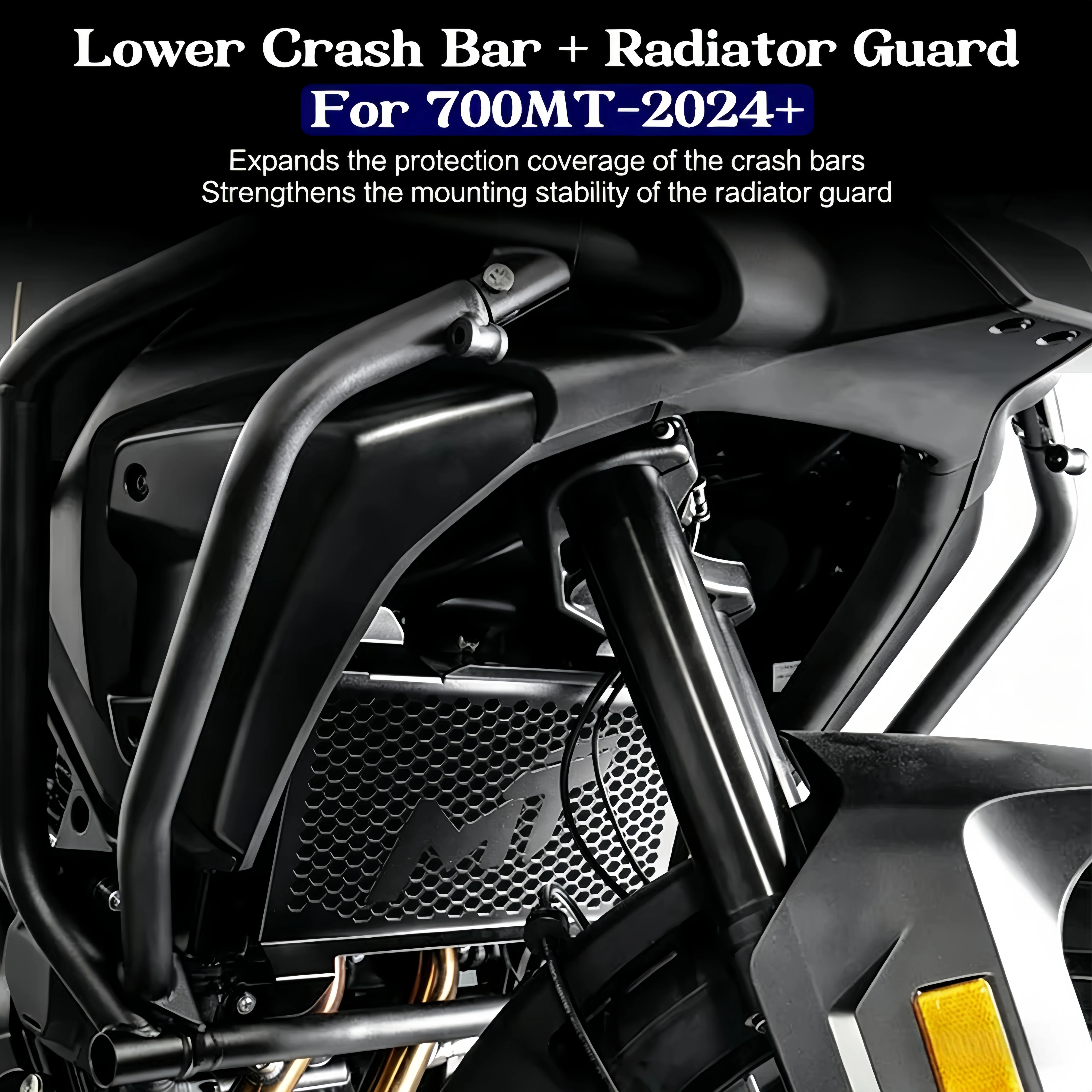 Motorcycle Radiator Grille Guard Grill Protector Anti-collision bar Oil Cooler Cooling Cover For CFMOTO 700MT 700 MT 2024 2025