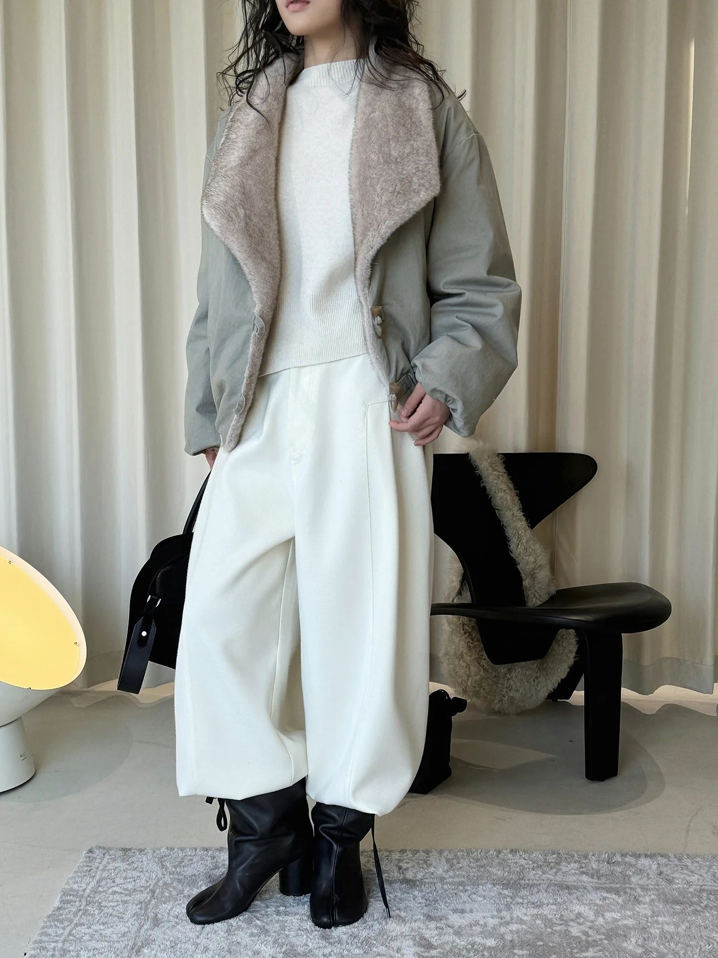 SEIZPROJECTS Winter New Korean Style Fashionable Design Style Lapel Mink Fur down Jacket Comfortable Warm Jacket for Women