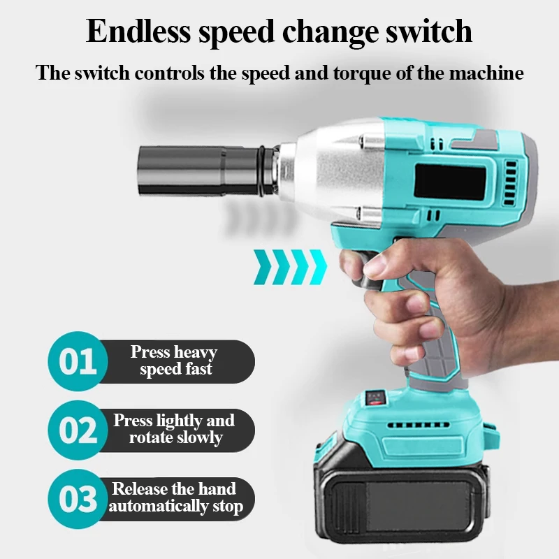 Brushless torque tire repair tool lithium electric wind gun small impact charging wrench