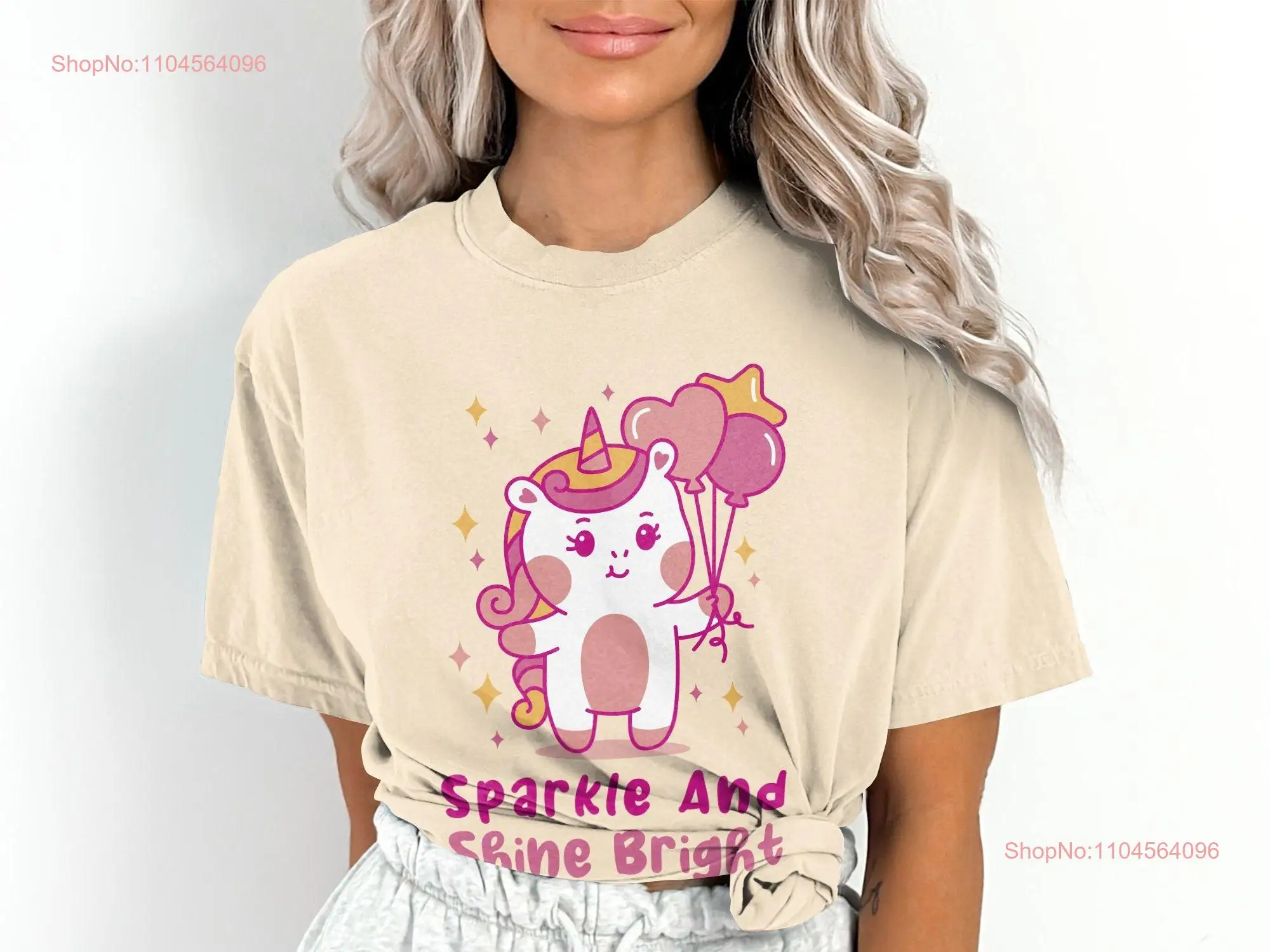 Cute unicorn sparkle shine kawaii T Shirt girls birthday fun gifts for her sister daughter wife mom grandma bff sparkles bright