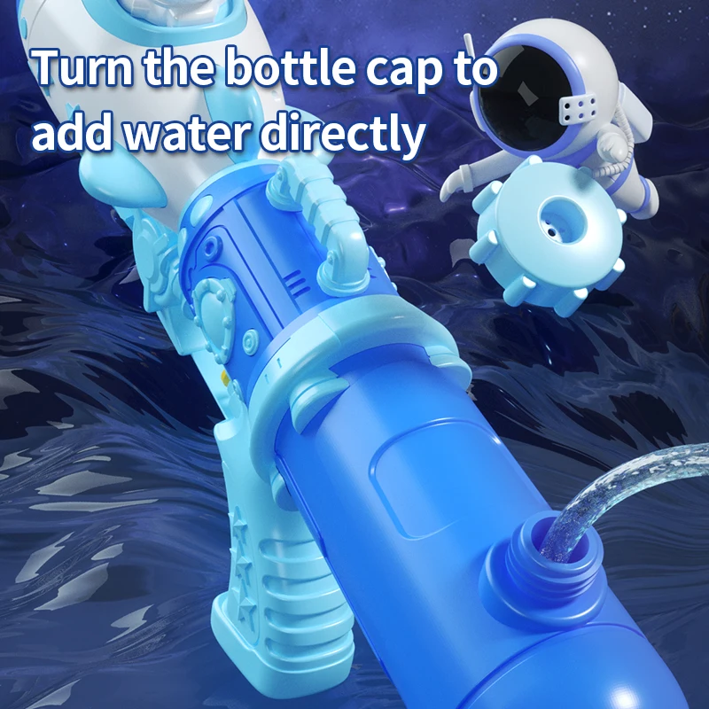 Pistola ad acqua giocattolo astronauta 400ml Grande capacità Un clic a prova di perdite Divertimento per bambini Spiaggia All'aperto Lotta in acqua Miglior regalo per bambini