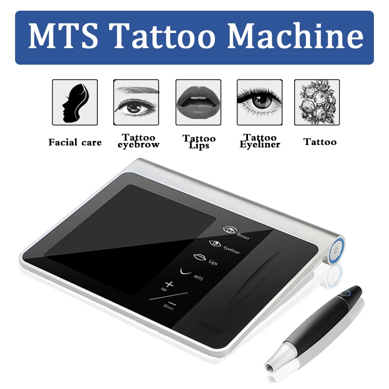 Kit de maquillaje permanente Digital profesional, delineador de cejas y labios, máquina de tatuaje rotativa MTS PMU