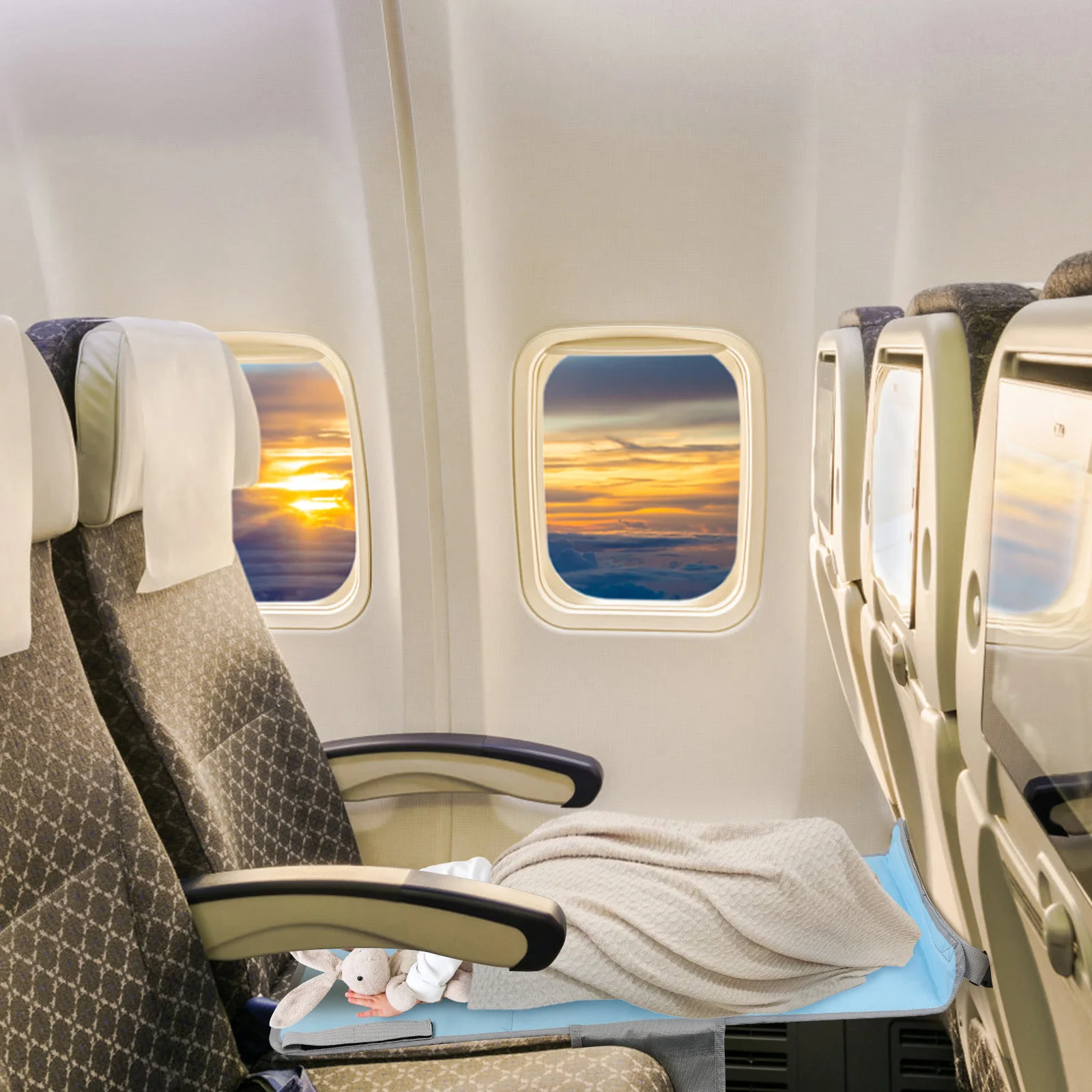 Kinder Flugzeug Sitz Hängematte Einstellbar Kleinkind Reise Bett Sitz Extender Fuß Hängematte für Flugzeug Reise Komfort