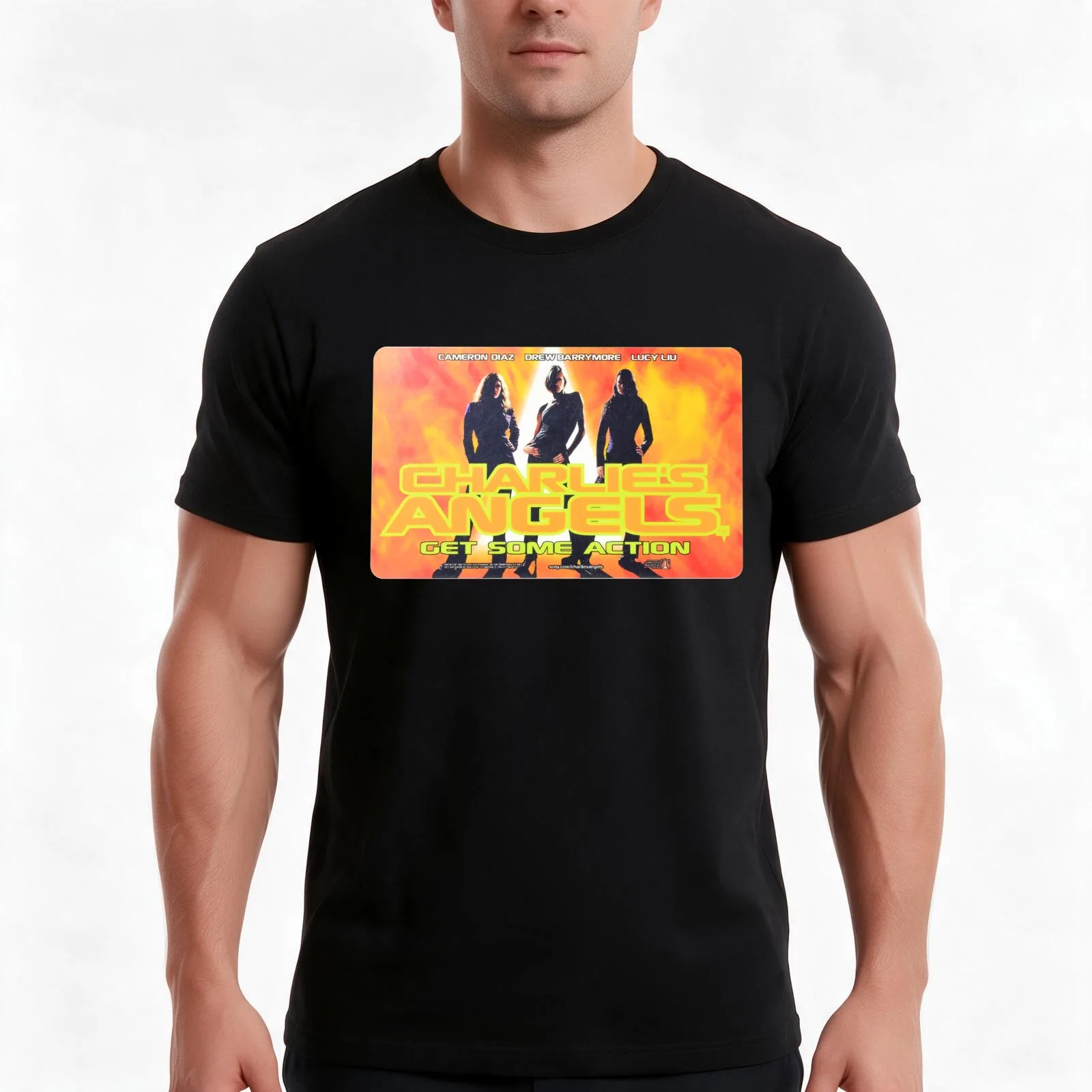 CHARLIE'S ANGELS (2000) #2 Handbill Art: Capturing the Essence of a Timeless Film T-Shirt Summer Casual Cotton Tee 100% Cotton