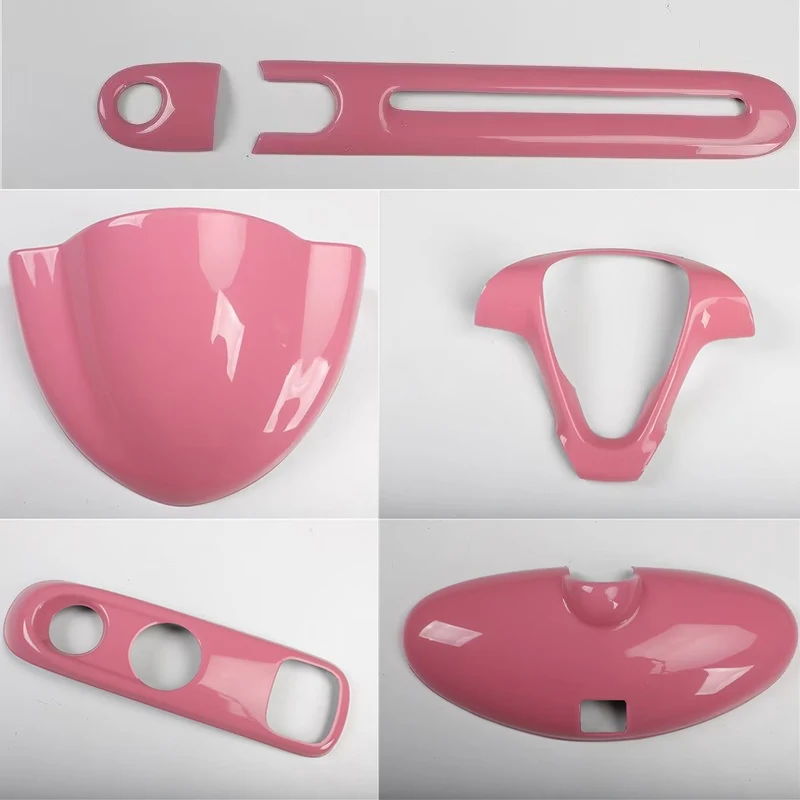 Car Interior Decorative Stickers For Mercedes Smart Brabus 451 Fortwo Car Modification Accessories Pink Decorative Stickers