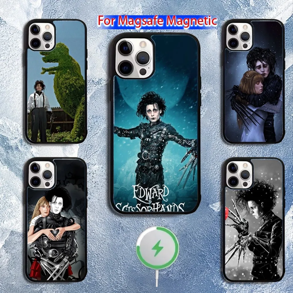

Edward Scissorhands Phone Case For iPhone 16,15,14,13,12,11,Pro,Max,Plus,Mini,Magsafe,Magnetic Wireless Charging Case
