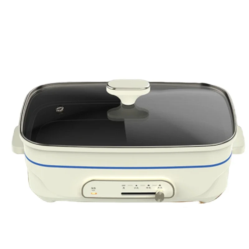 Mini electric barbecue grill pan, household barbecue grill, smokeless multi-functional fish pan, oven, hot pot