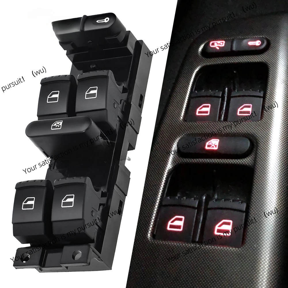 LHD For VW GTI Golf 4 Jetta MK4 1999 2000 2001 2002 2003 2004 Bora BEETLE Passat B5  Window Control Switch Button 1J4 959 857D