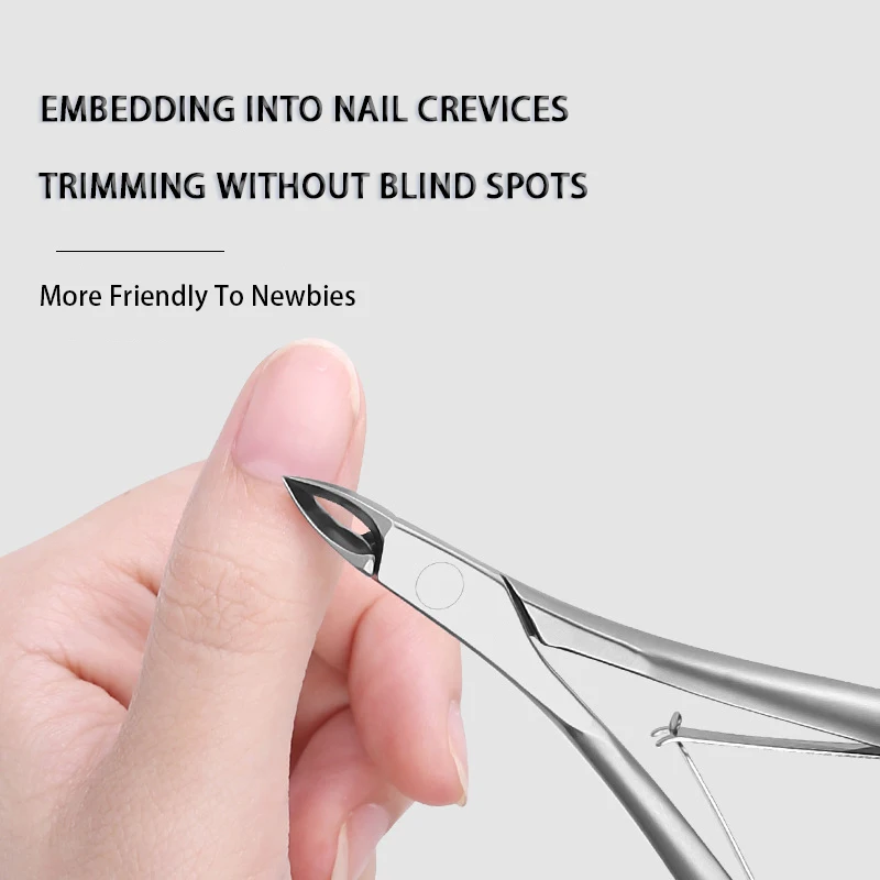 1Pcs Nail Art Cuticle Scissor Nippers Clipper Dead Skin Remover Cut Plier Manicure Stainless Steel Trimming Pedicure Care Tools image 6