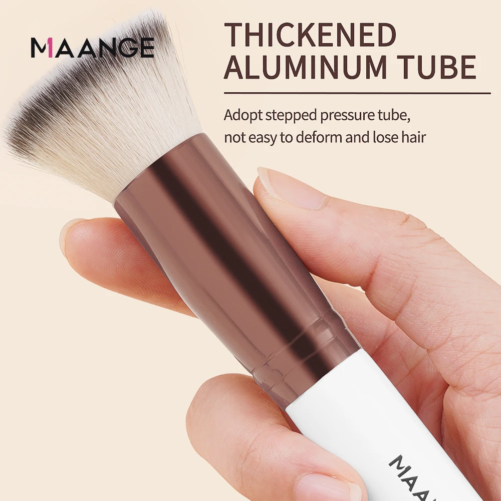 Maange 1PCS Makeup Brush with Box Foundation Concealer Powder Blush Contour Brush Dense Soft Bristle Brush Beauty Tool For Women