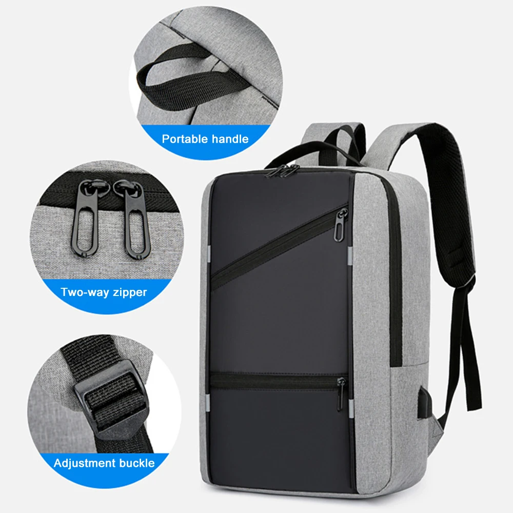 Backpack Men USB Charging Waterproof 15.6 Inch Laptop Casual Oxford Male Business Bag Anti theft Computer Notebook Backpacks