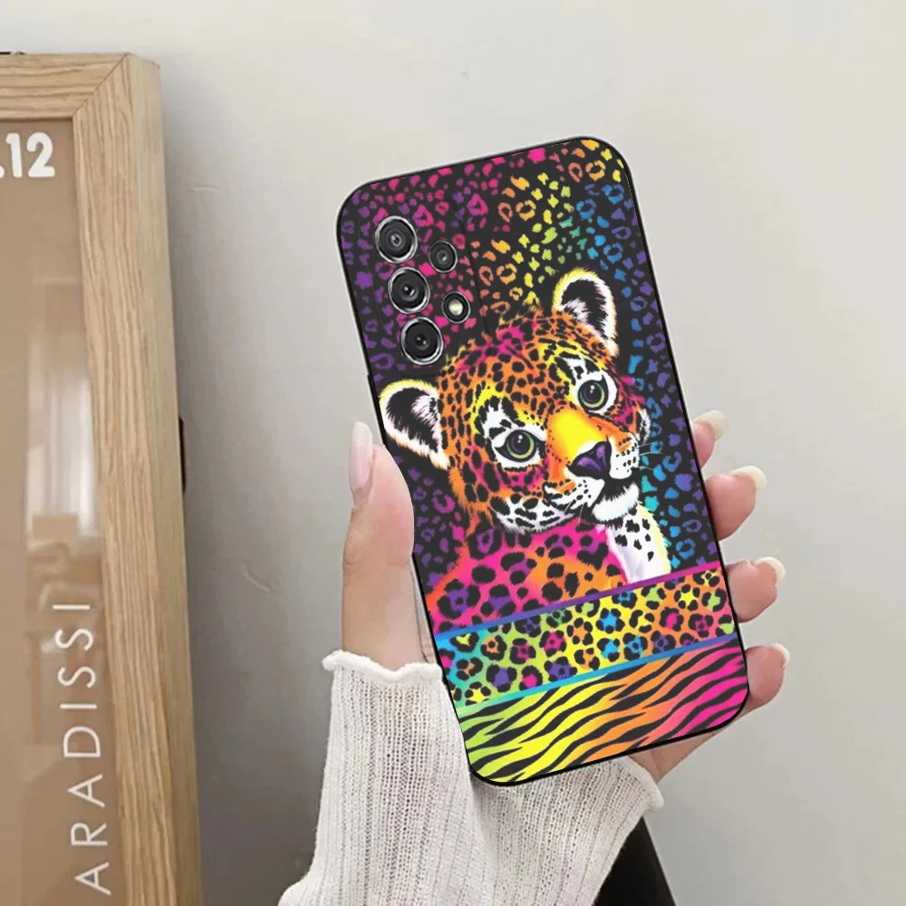L-Lisa Frank Art Phone Case For Samsung Galaxy A20,A21s,A22,A31,A32,A52,A53,A72,73,A80,A91Soft Black Cover image 2