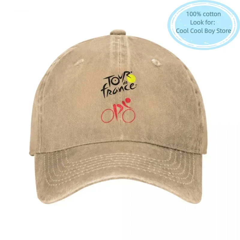 

Tour De Cycling France Unisex Style Baseball Cap Cyclist Distressed Denim Hats Cap Classic Outdoor Workouts Gift Snapback Hat