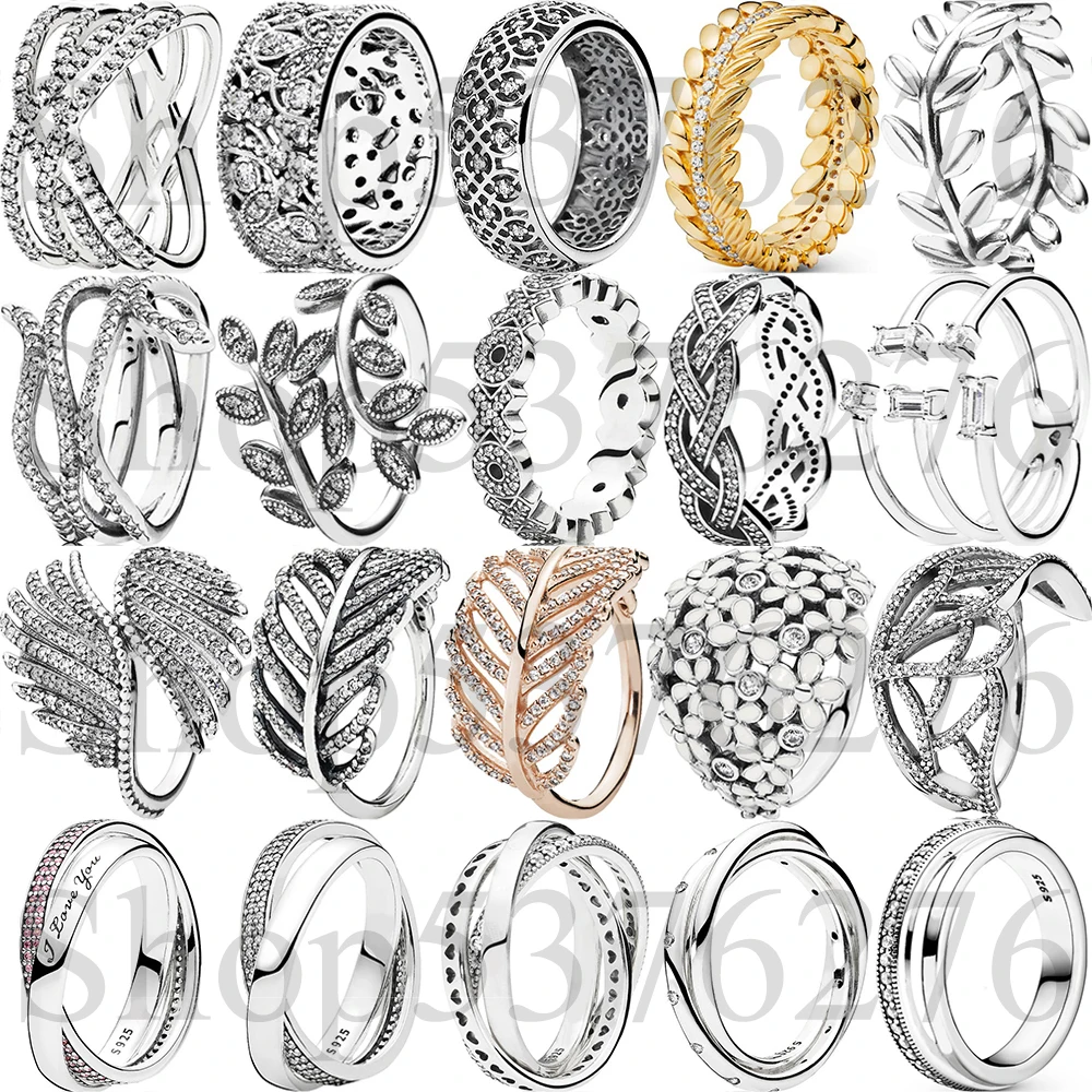 

Модное кольцо из стерлингового серебра 925 пробы с паве-инкрустацией: ослепительный букет ромашек, ореол из сердец, бабочка, тройная лента. Для женщин, подарок, украшение своими руками.