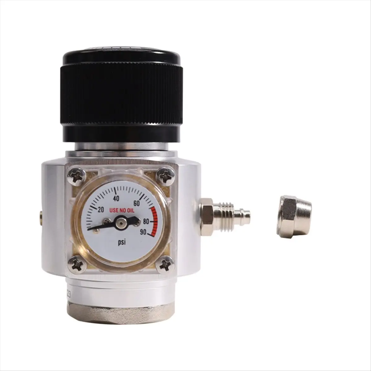 ตัวปรับแรงดันแก๊สขนาดเล็ก ตัวปรับแรงดันโซดา เครื่องชาร์จ Co2 0-90PSI สำหรับเครื่องทำโซดา ขวดโซดาเบียร์ TR21-4 B-TCES