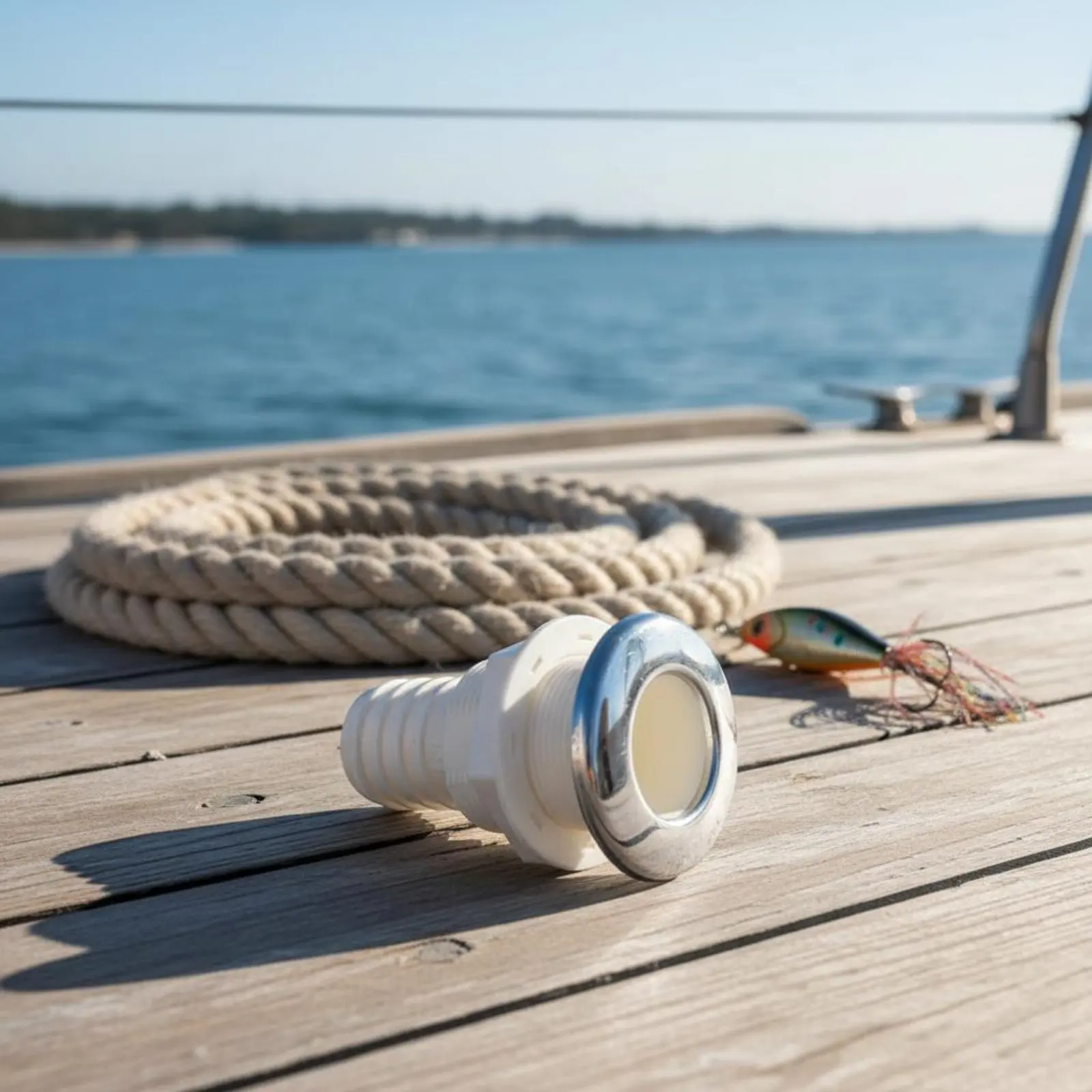 

Boat Bilge Pump Drain Hose Fitting Easy to Install Plastic Thru-Hull Fitting Boat Scupper Drain Broad Flange for Yacht