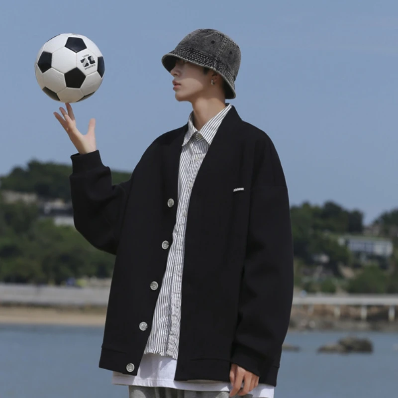 

Bomber Jackets Men Japanese Style Cityboy Chic Youthful Vitality Long Sleeve All-match High Street Harajuku Males Outwear Autumn