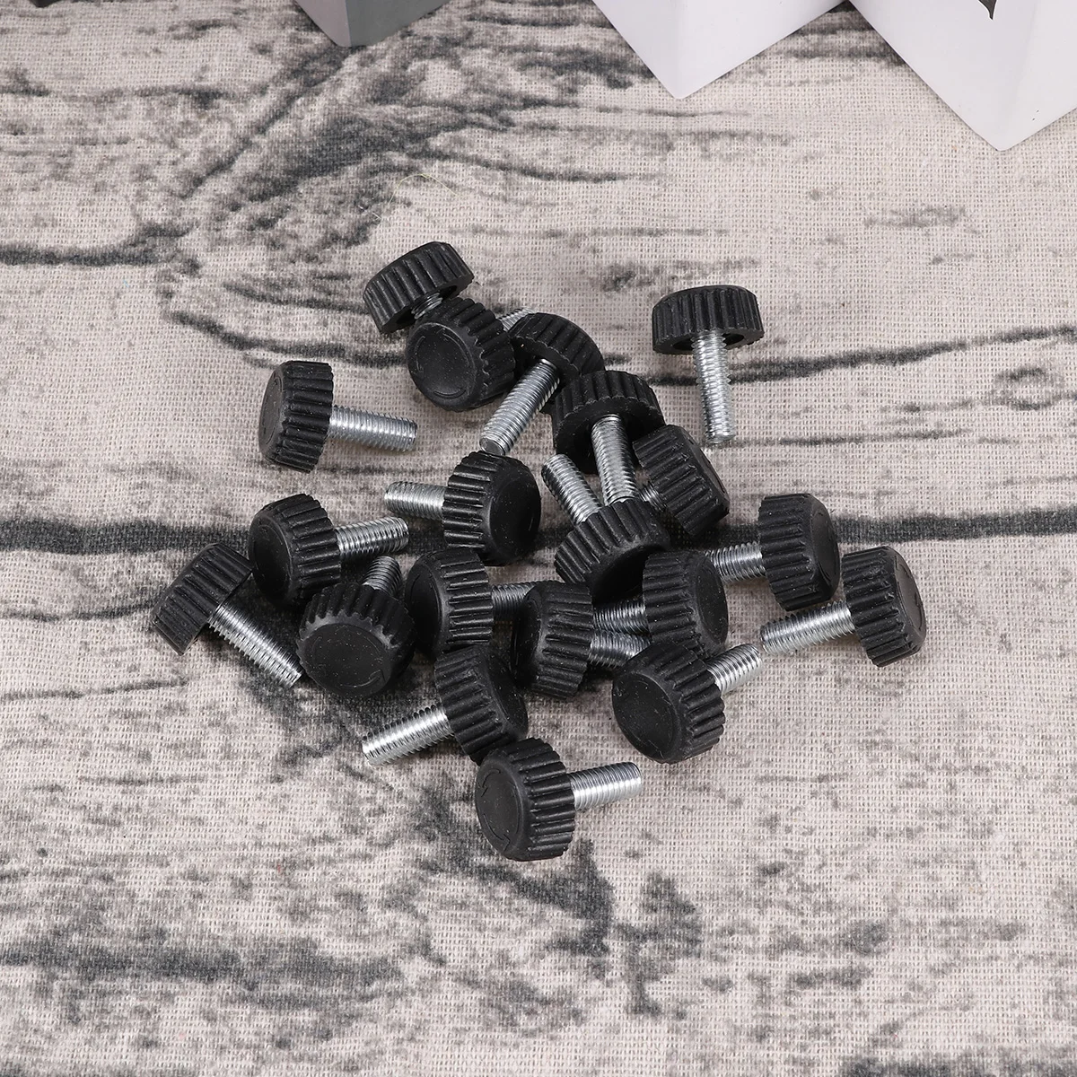 20 Buah Kaki Penyangga Furnitur Plastik Hitam yang Dapat Disesuaikan untuk Meja Kantor Rumah Tangga, Meja Konferensi, Furnitur