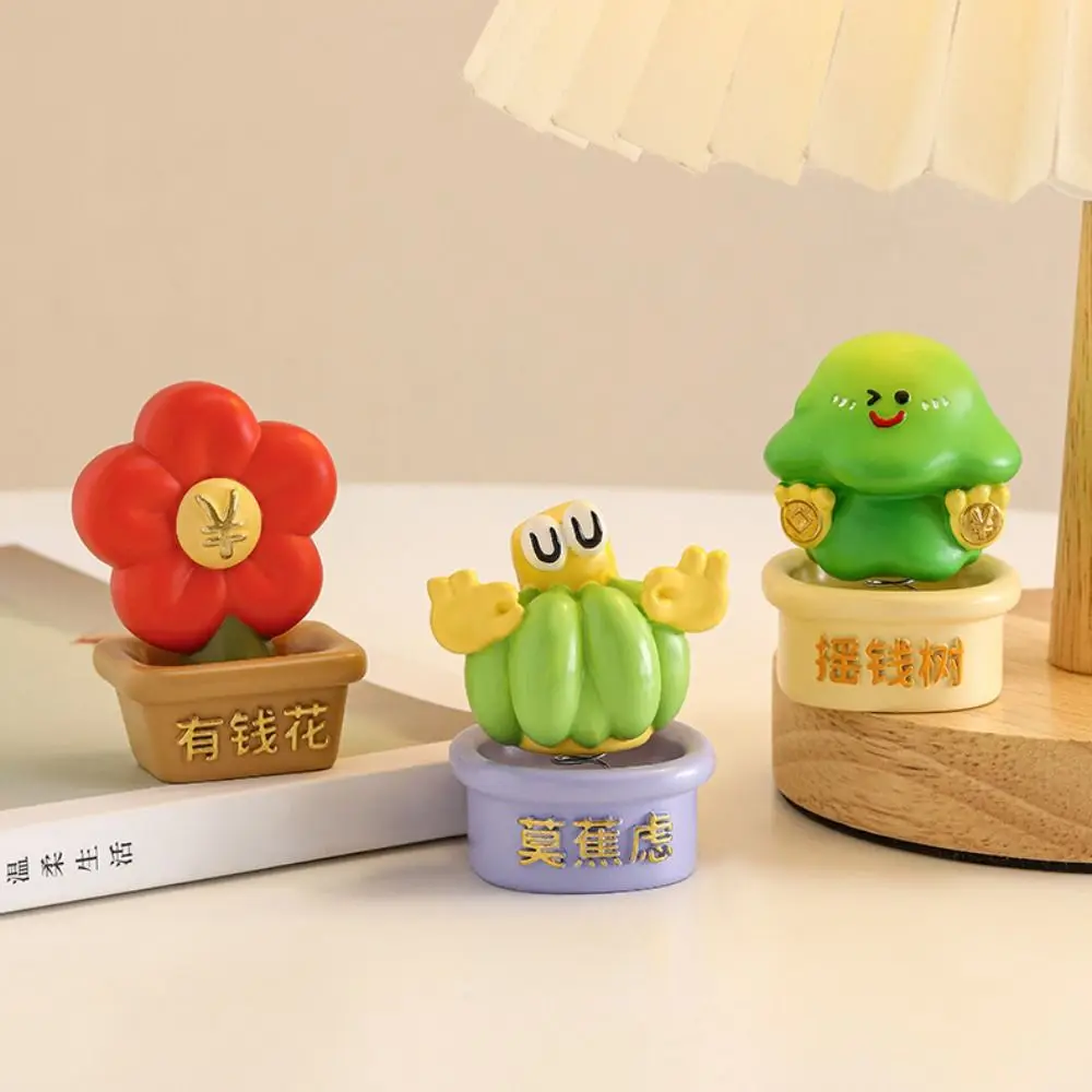 

Resin Motivational Miniature Figures Flower Bobblehead Tabletop Inspirational Signs Statue Cartoon Table Decoration Doll