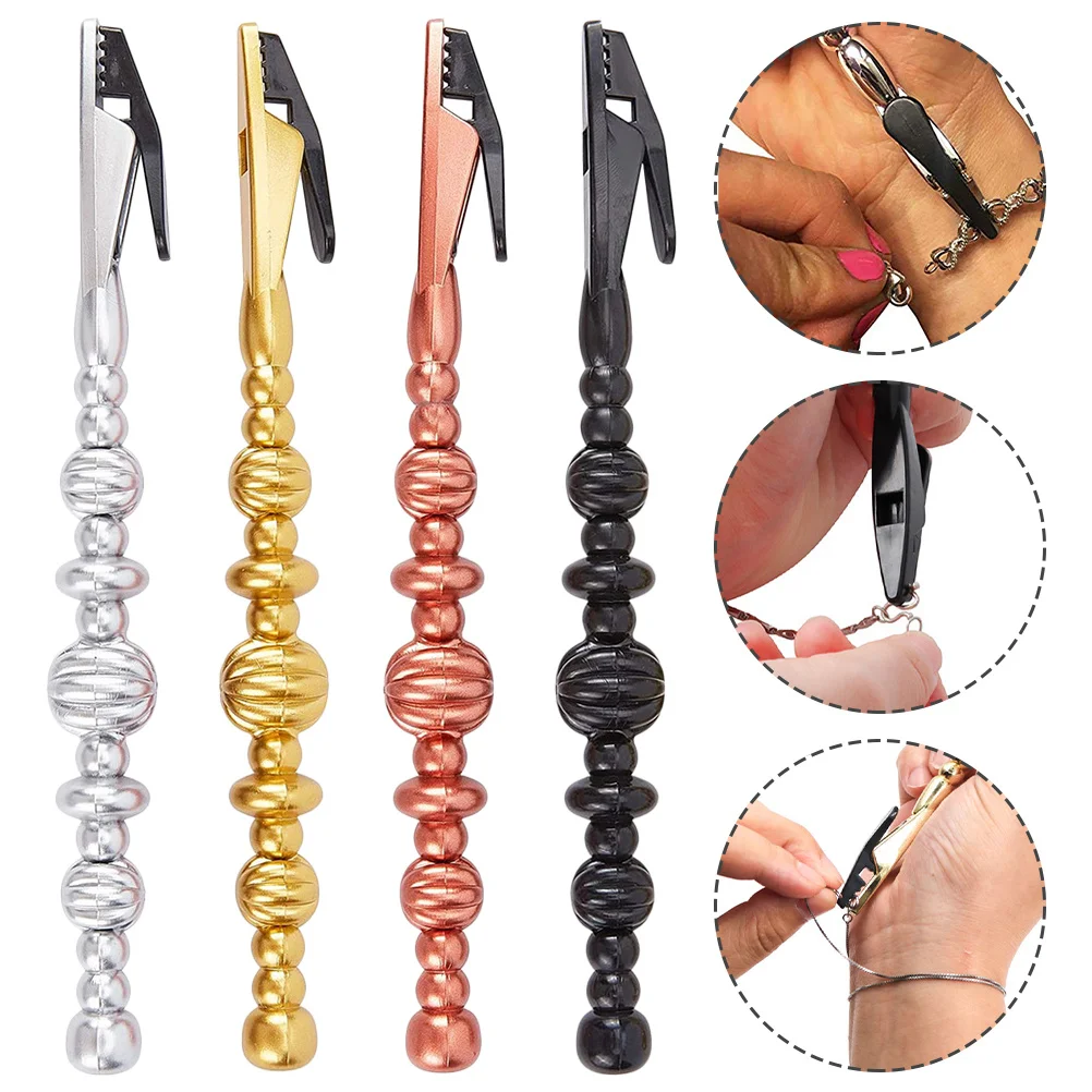 

4Pcs Bracelet Helper Tool for Women Convenient Wearing Assistant for Tight Bracelets Smooth Operation Design Bracelets Tool