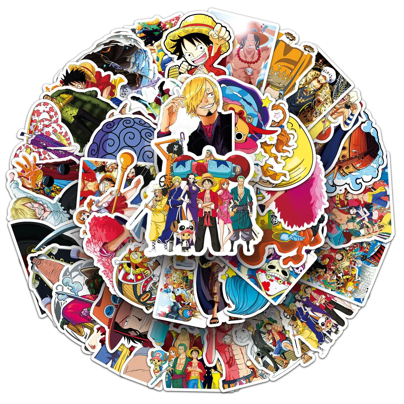 10/30/50PCS NEW One Piece Cartoon Anime Stickers Aesthetics Decoration Suitcase Scrapbooking Phone Laptop Stationery Toy Gift