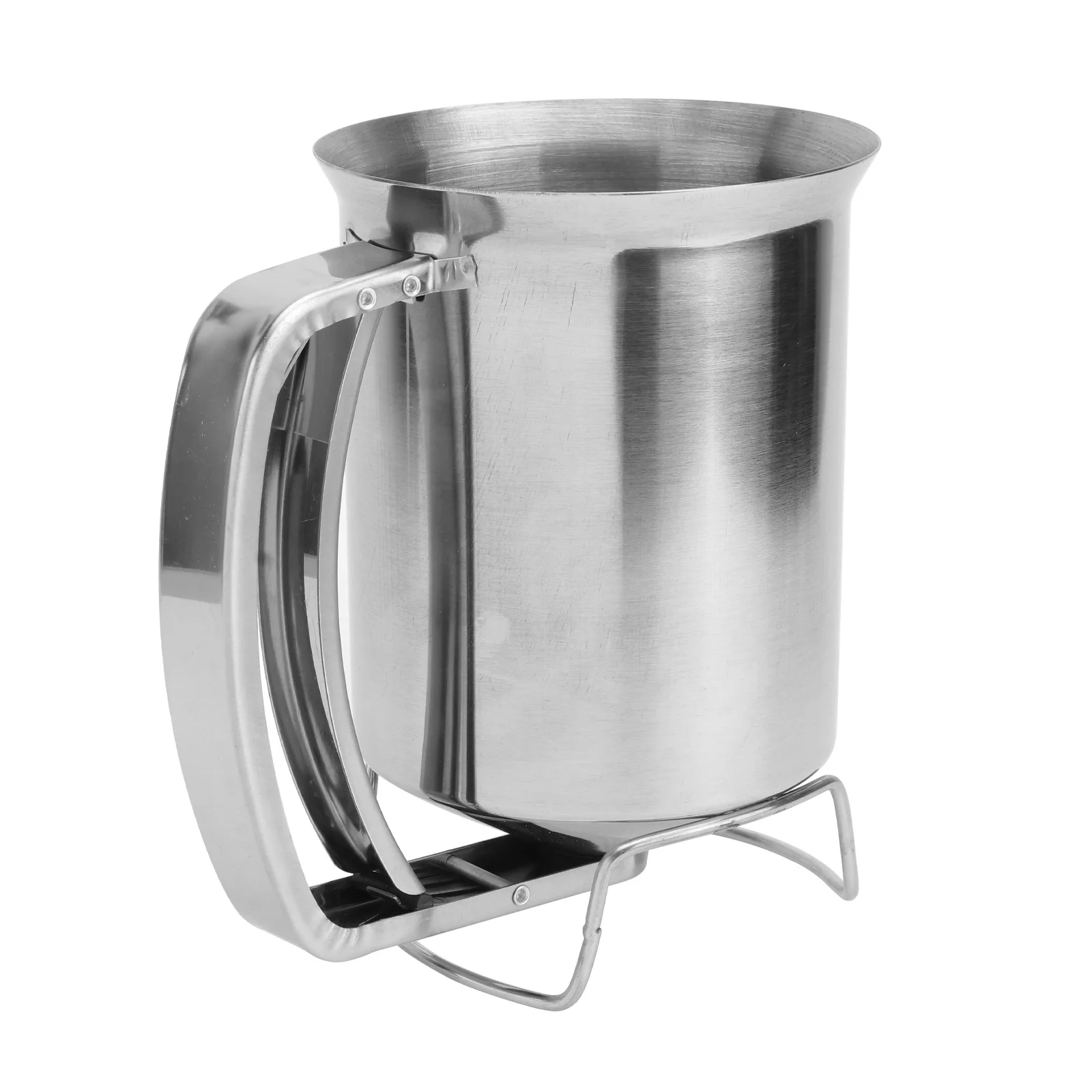 

1Pcs Stainless Steel Batter Dispenser Cake Baking Tool Pancake Waffle Crepe Muffin Scone Prep Silver Dispenser Cake Baking Tool