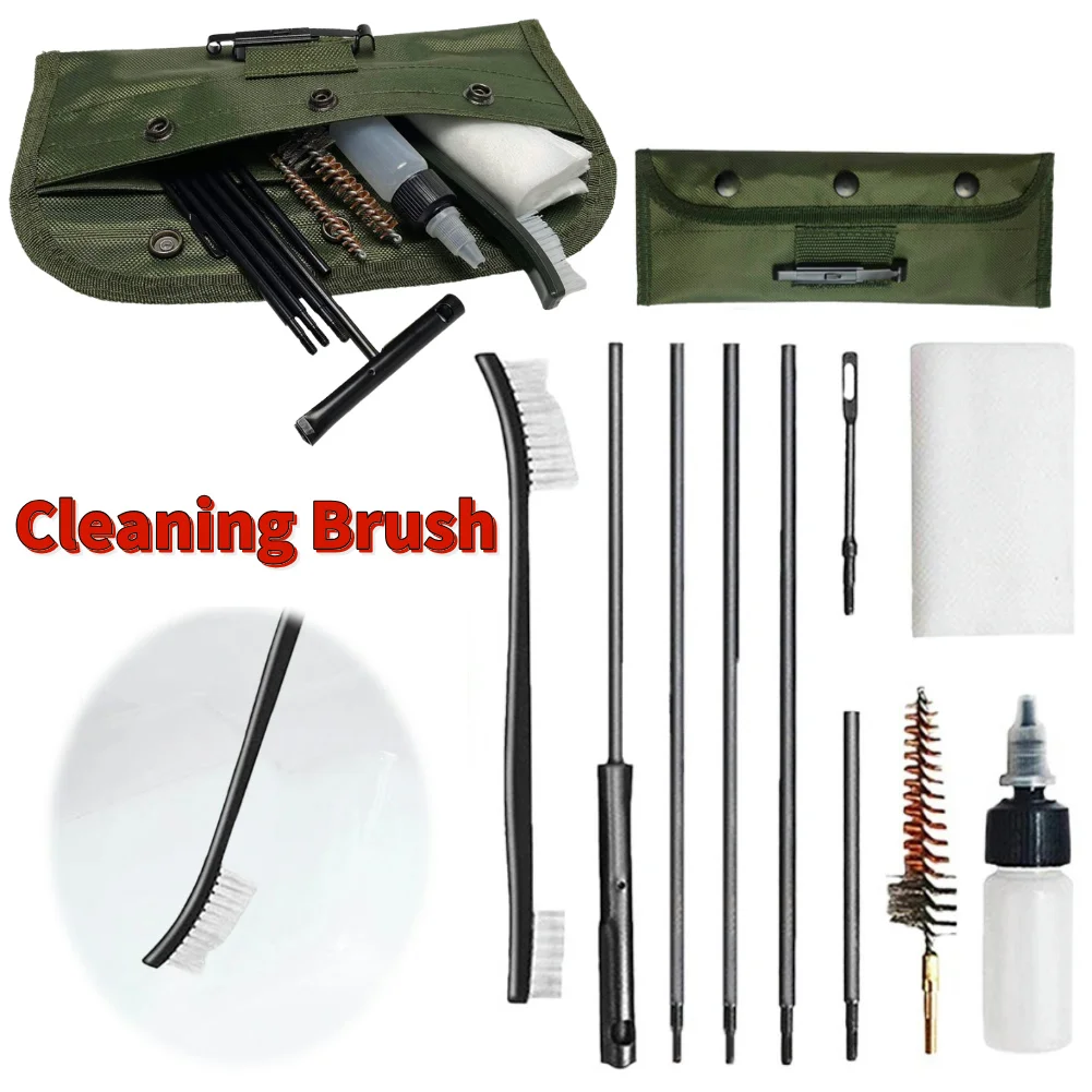 

12PCS/Pack Gun Rifle Cleaning Brushes Cleaning Kit Airsoft Pistol Cleanner 5.56mm .223 22LR .22 Tactical Rifle Gun Brushes Set