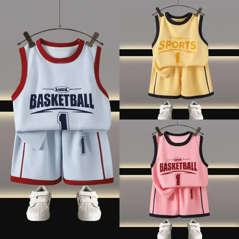 Ropa para Niños, Chaleco para Niños y Niñas, Traje de Verano, Ropa Infantil, Camisetas para Bebés, Pantalones Cortos, Camiseta sin Mangas, Conjuntos Infantiles