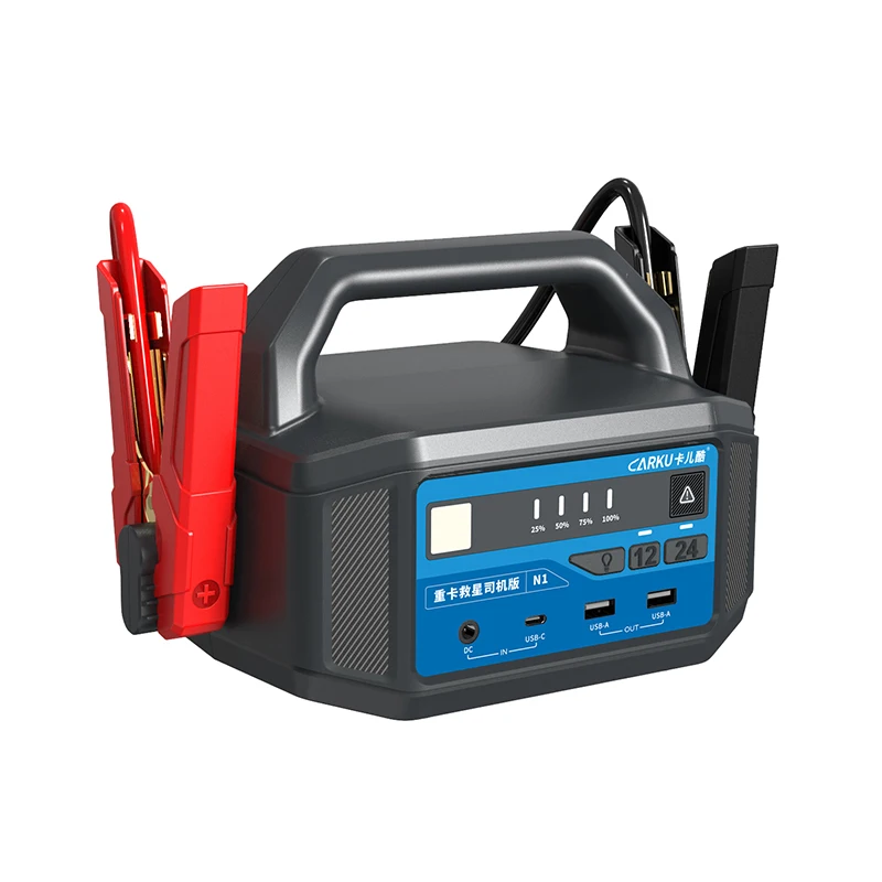 Multifunction High Power 6000A Diesel Vehicle Jump Starter 12/24v For Heavy Duty Tractor And Truck