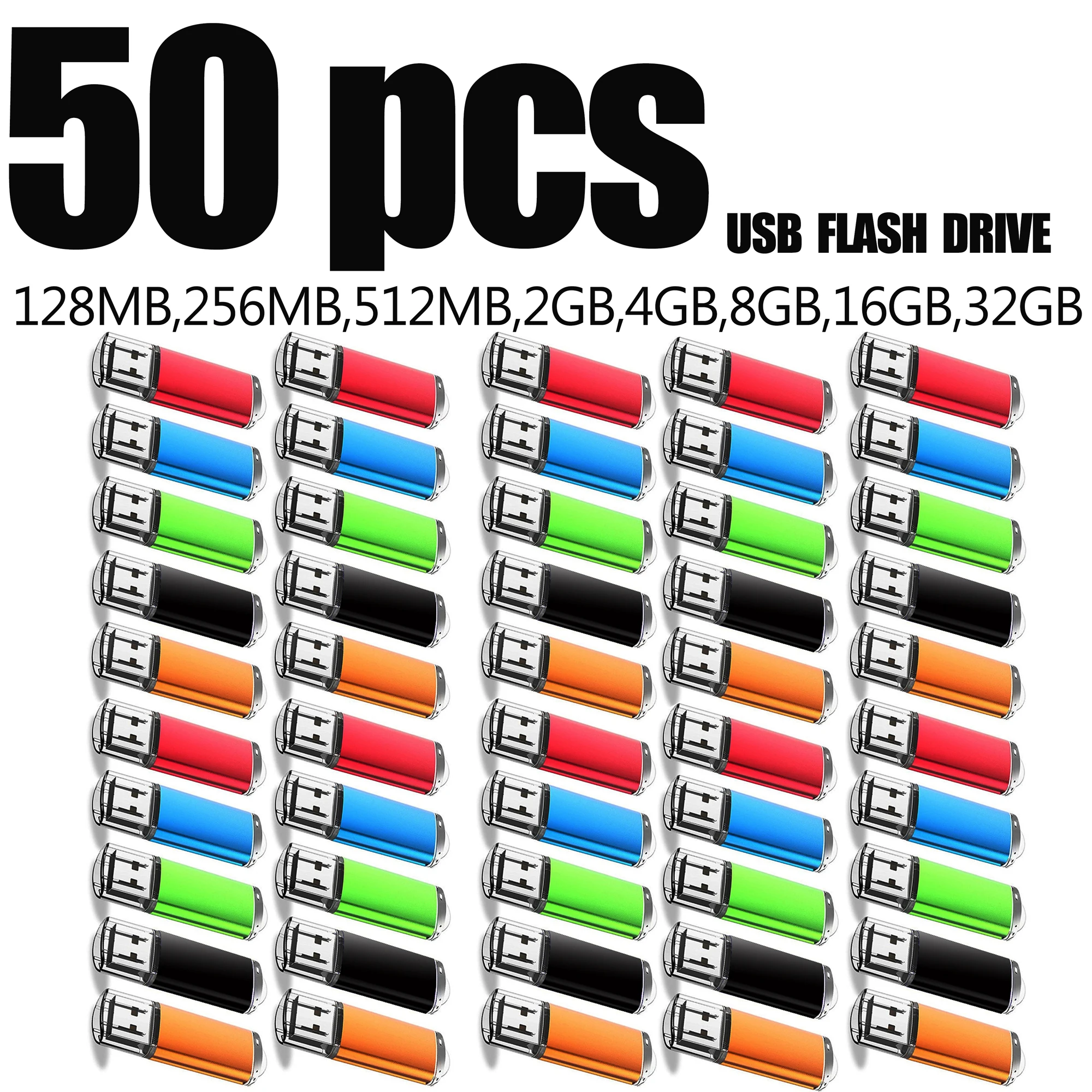 

50 шт. USB-флеш-накопитель с бесплатным логотипом, 128 МБ, 256 МБ, 512 МБ, 2 ГБ, 4 ГБ, 8 ГБ, 16 ГБ, 32 ГБ, 64 ГБ, 128 ГБ, USB 2.0 PENDRIVE