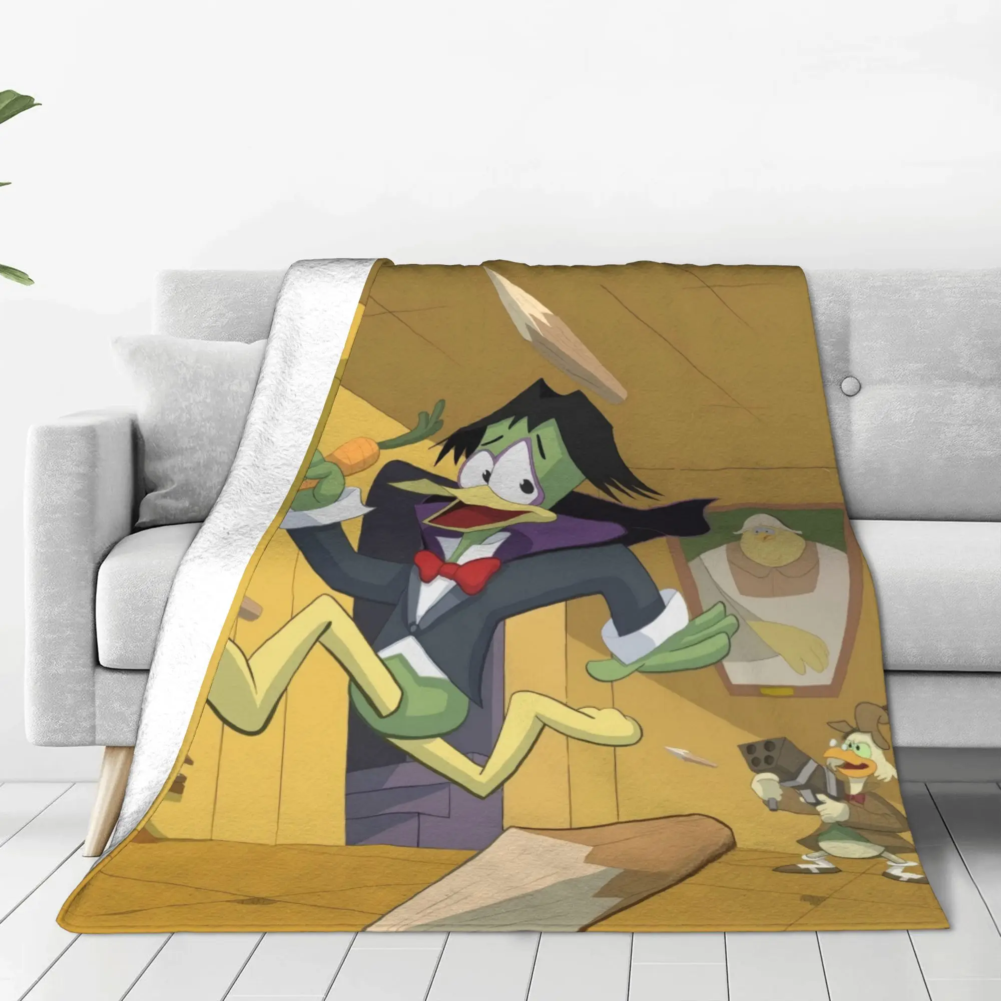 Count Duckula Blanket All Season Count Duckula  Cute Thin Throw Blankets For Sofa Couch Plush Thin Quilt