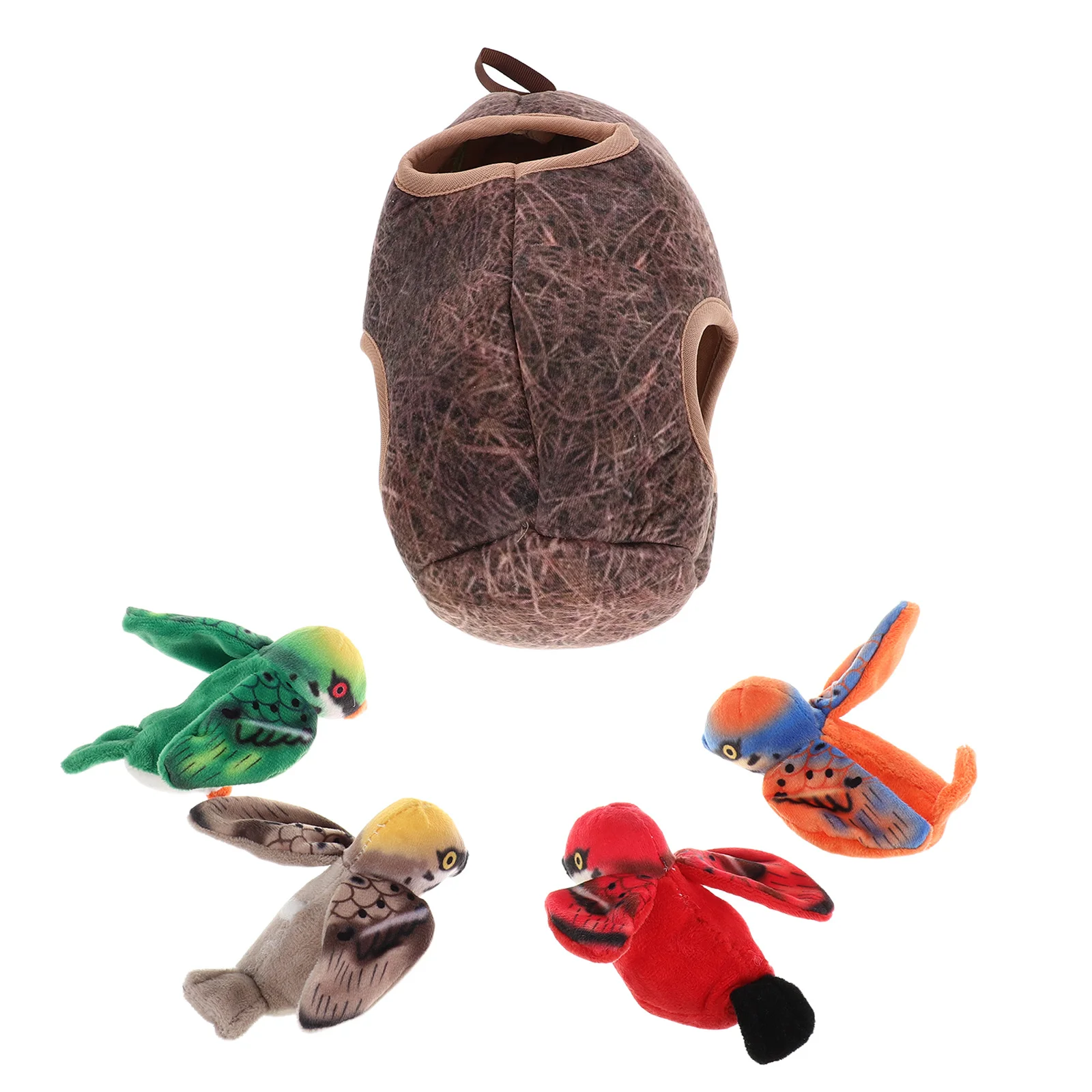 

1 Set Pet Cat Nest Set Simulation Bird Interactive Cat Birdcage Squeaky Bird For Indoor Cats Chewing Exercise Boredom Relief