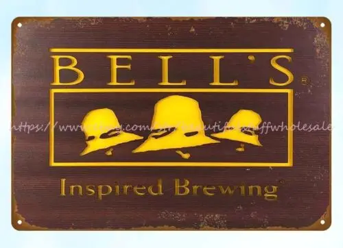 Bells Inspired Brewing Beerbar coffee house liquors metal tin sign brewery bar