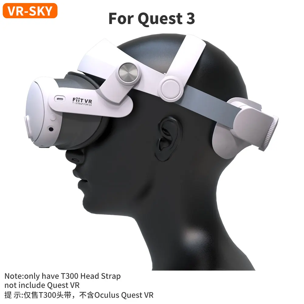 T300 Replaceable Head Strap Adjustable For Meta Quest 3 Comfortable Reduce Face Pressure Oculus Quest 3 VR Accessories