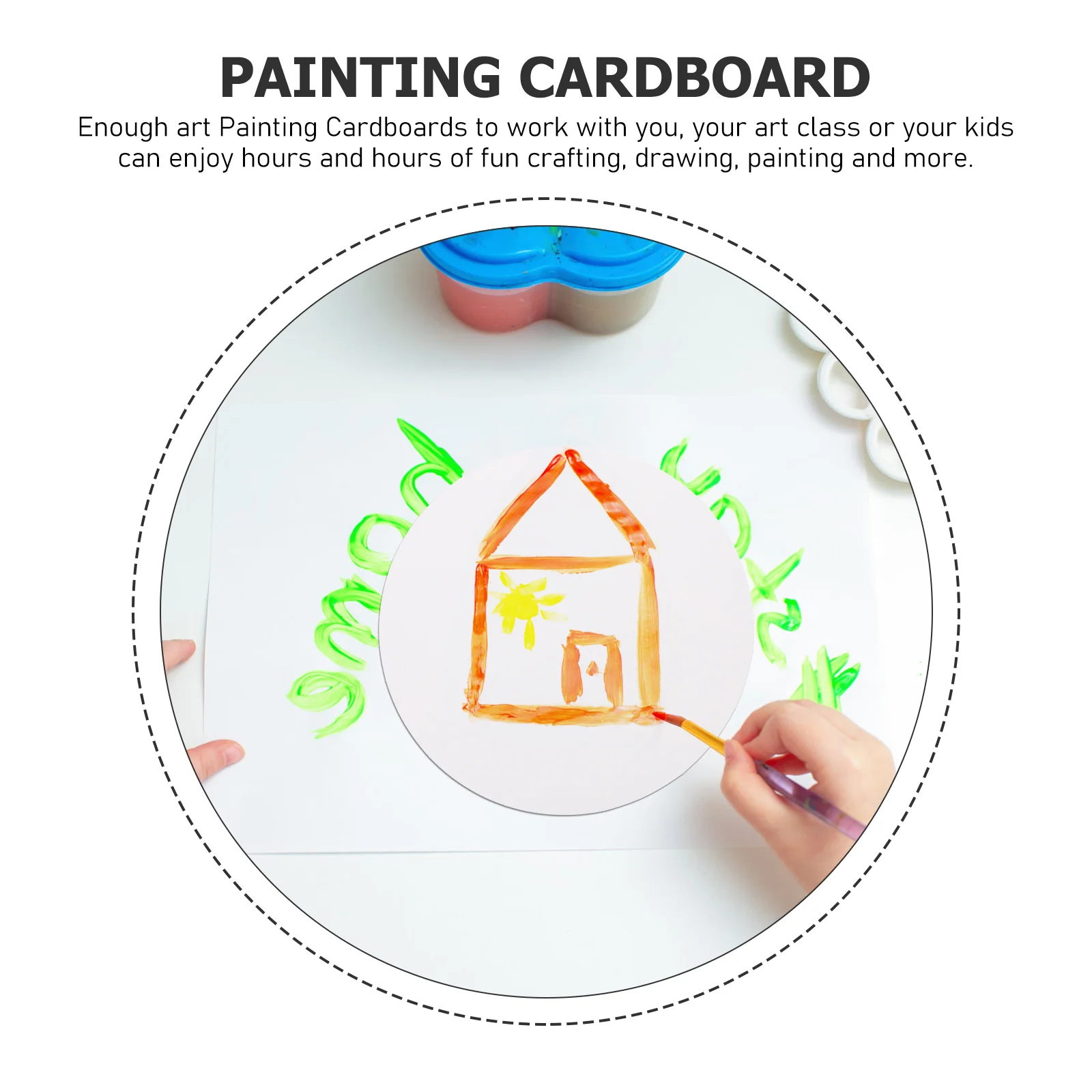 40 Pcs Drawing Board Round Paper Painting Cardboard Cards Stock Cardboards Hardboards White Calligraphy Office